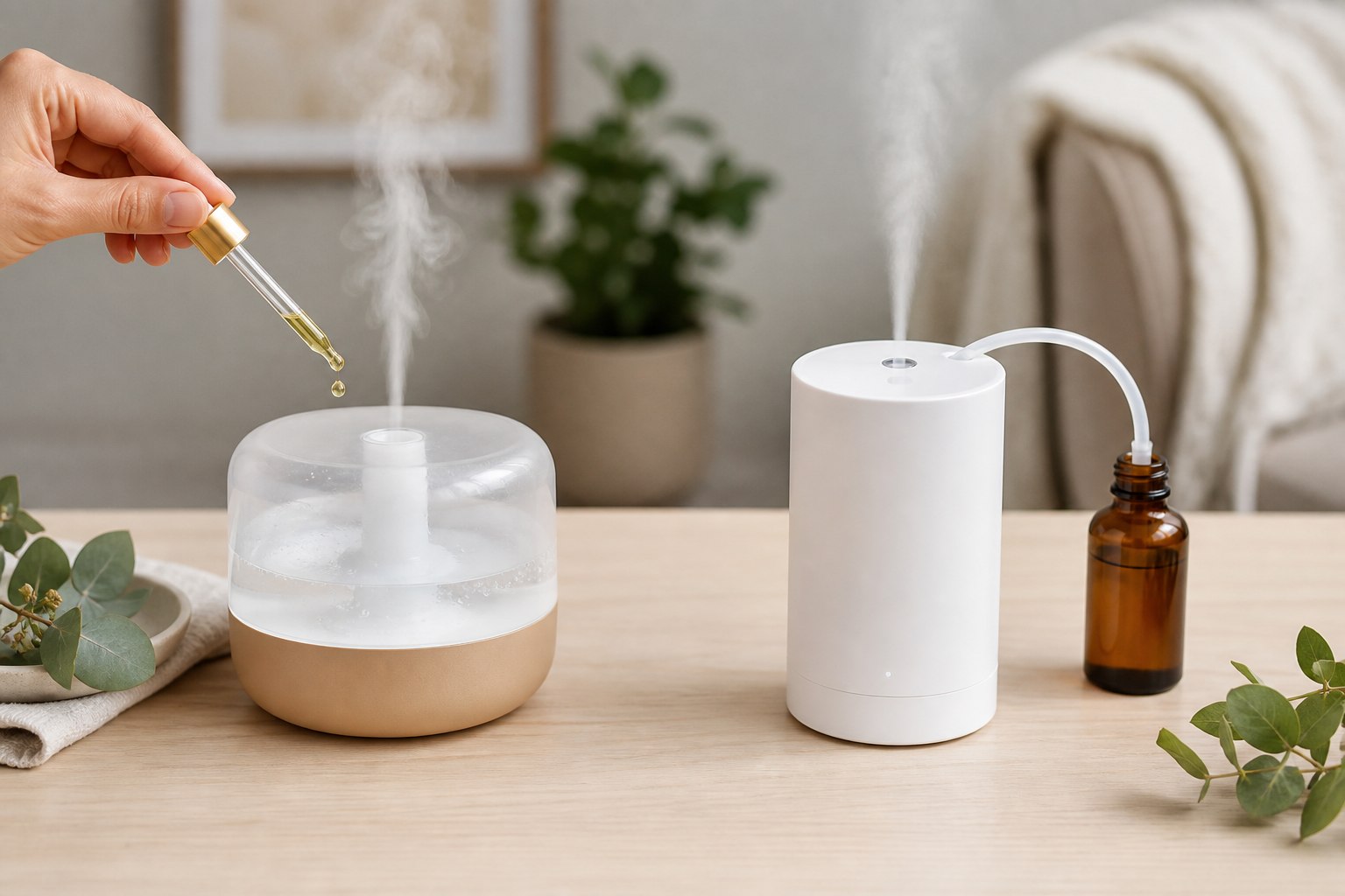 Máy khuếch tán siêu âm dùng nước và máy khuếch tán không nước