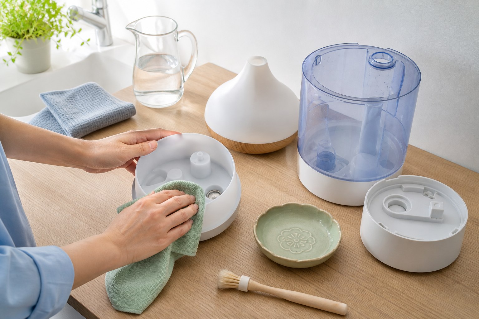 Vệ sinh bình chứa của máy khuếch tán và máy tạo ẩm đúng cách